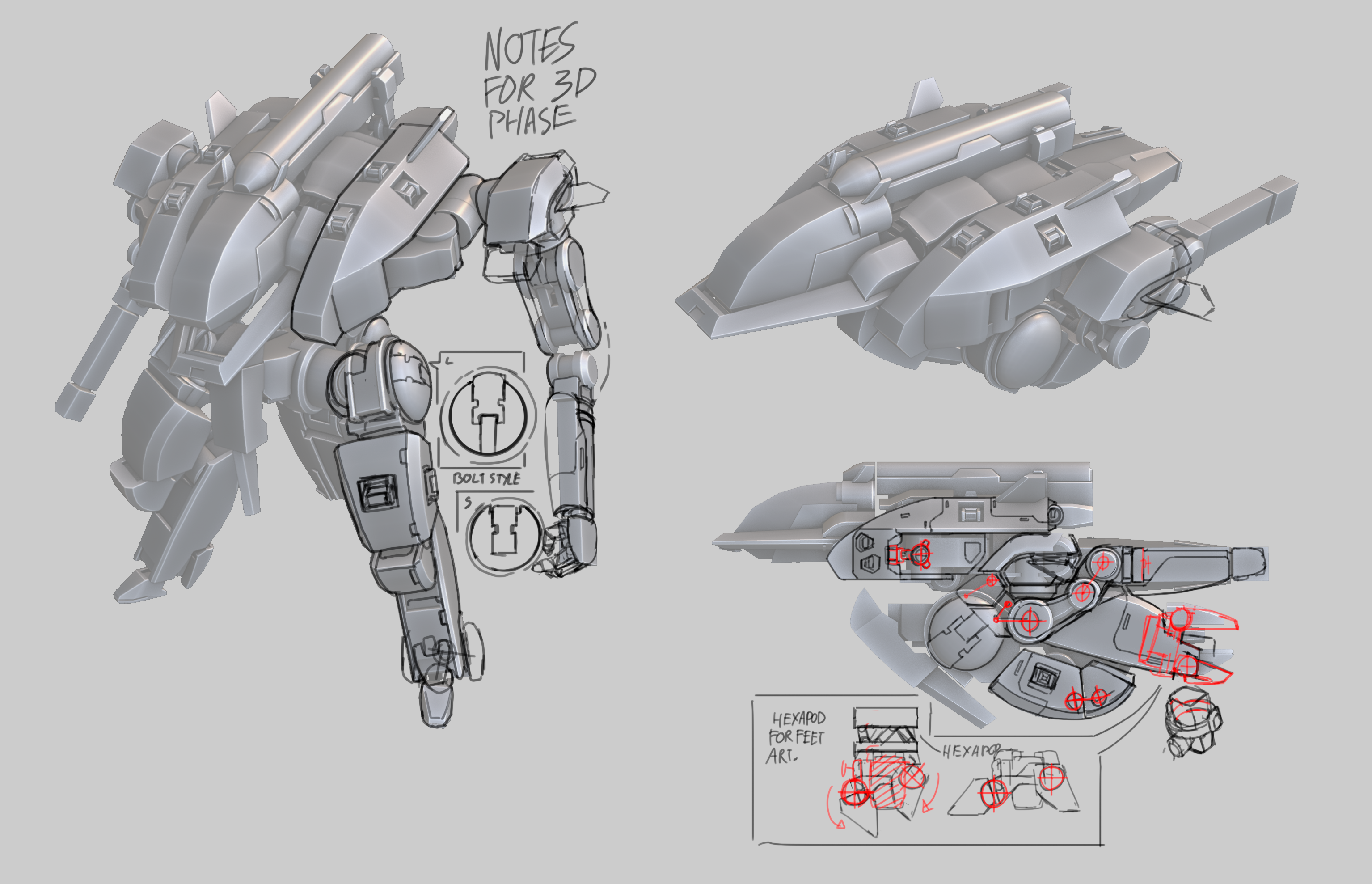 Transforming Mech Design in Photoshop and Blender
