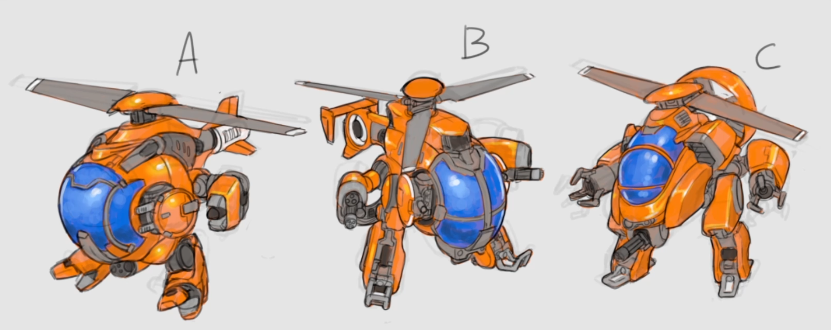 Transforming Mech Design in Photoshop and Blender