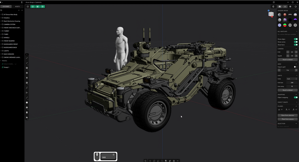 Vehicle Design in Blender & Plasticity
